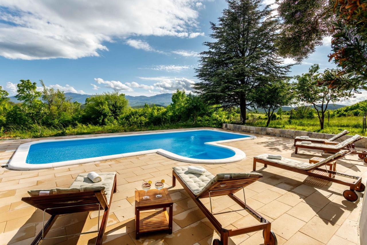 Вілла Casa Di Oliva-House With Heated Pool & Jacuzzi In Trilj, Croatia Екстер'єр фото