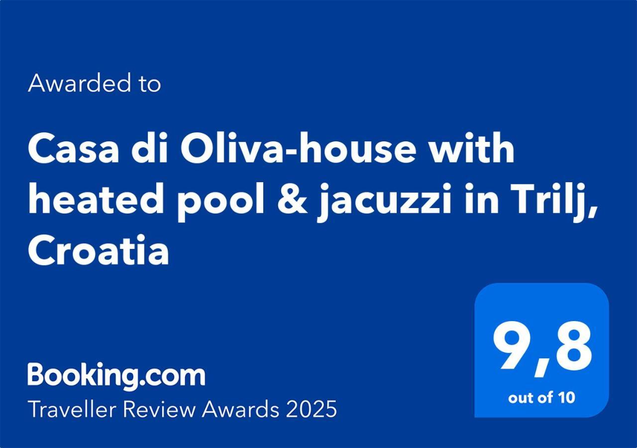 Вілла Casa Di Oliva-House With Heated Pool & Jacuzzi In Trilj, Croatia Екстер'єр фото